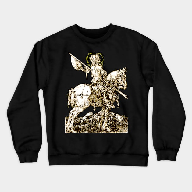 St. George on a Horse Crewneck Sweatshirt by quingemscreations